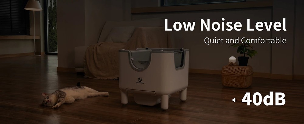 Self-Cleaning Litter Box - Open-Top Automatic Cat Litter Box with Odor Control