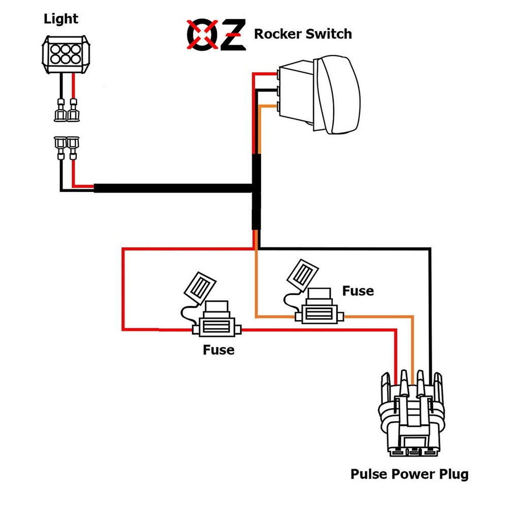 Pulse Busbar Plug Wire Harness + DOME Light On/Off Red Rocker Switch XPEDITION