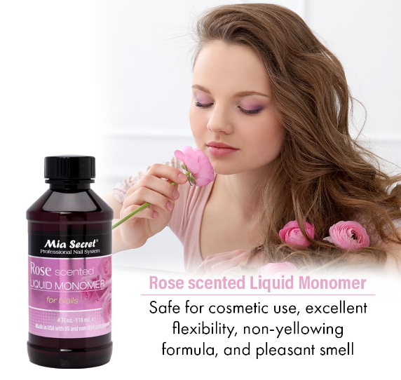 Mia Secret ROSE SCENTED Liquid Monomer 4oz