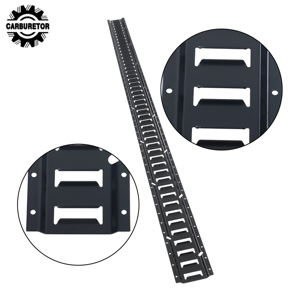 8 Feet Long E Track Rails Black Finish 5 Pack For Cargo Management System