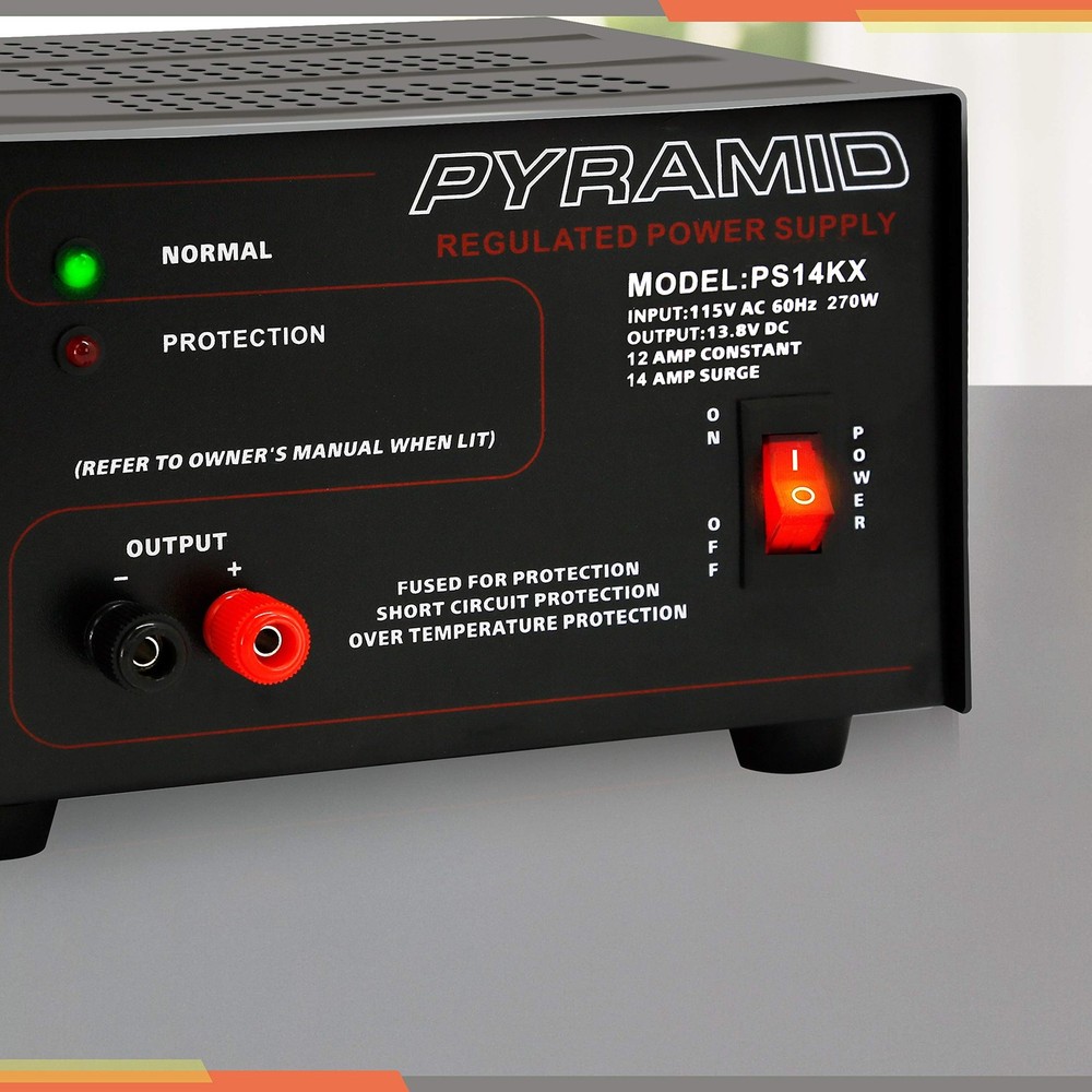Pyramid Universal Compact Bench Power Supply- 12 Amp Linear Regulated Home La...