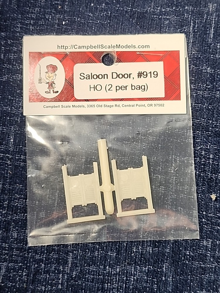 Campbell Scale Models  919, Saloon Doors (2 Per Pack) HO Scale