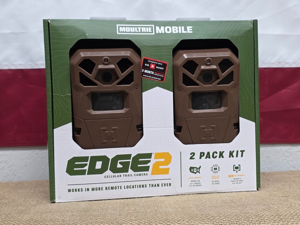 Moultrie #MMC-14124 Mobile Edge 2 Cellular Built-in Memory Trail Camera, 2-Pack