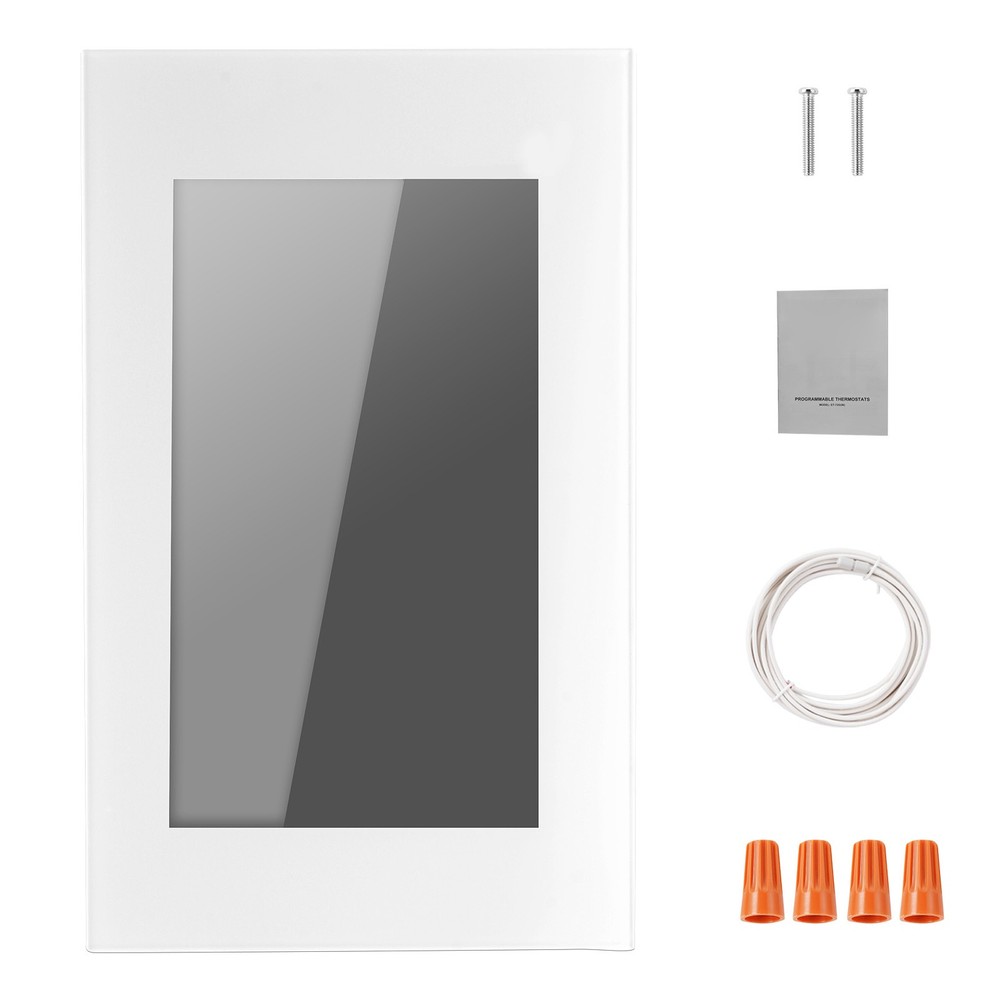 7 Day Programmable Thermostat for Underfloor Heating Pump LCD Touchscreen