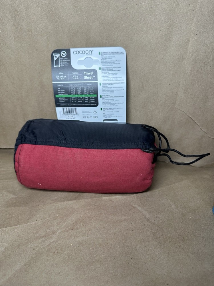 Cocoon Cotton TravelSheet, Monk's Red