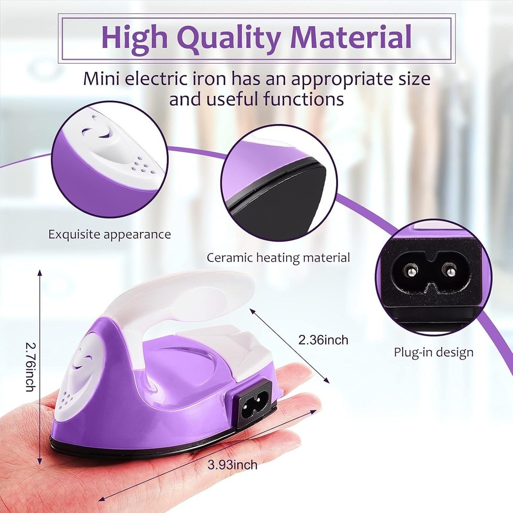 Compact Mini Heat Press Iron - Perfect for Small Projects & Fabric Types!