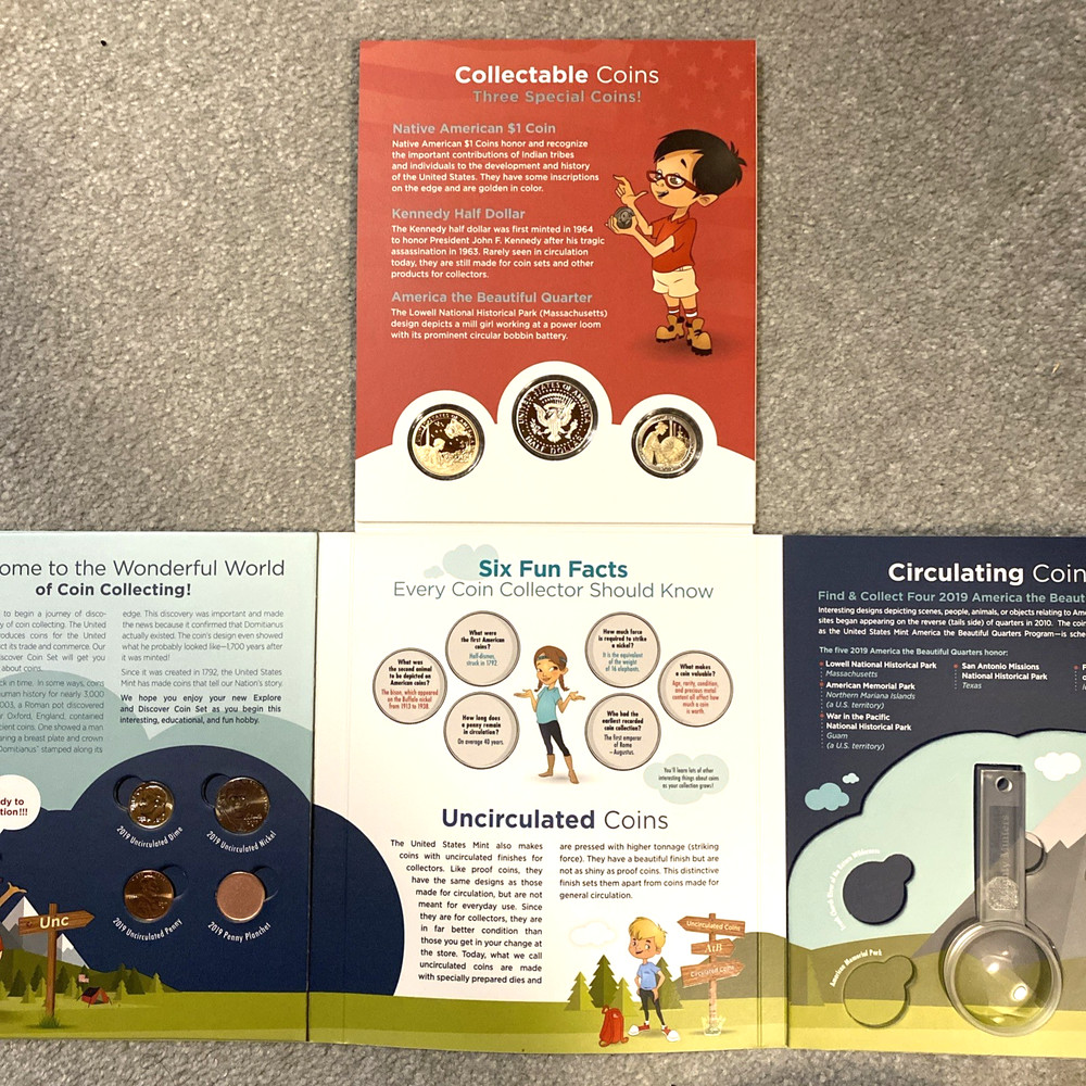 2019 US Mint Explore & Discover Coin Starter Kit Activity Book