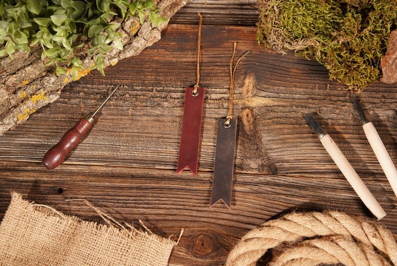 Premium Leather Bookmark, Leather book mark, Reader Gift, 3 PCS Bundle