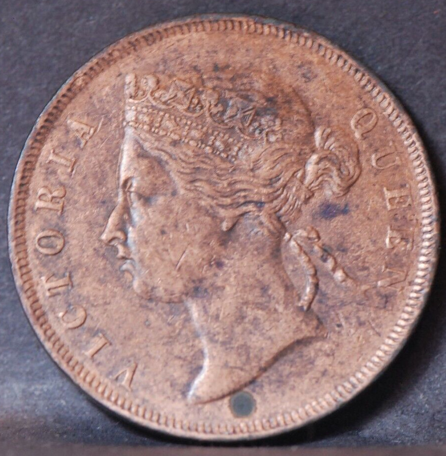 Straits Settlements, 1883 Cent, KM9, Extremely Fine, cleaned, 5-21*