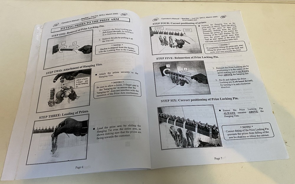 LAI Stacker arcade game operators manual