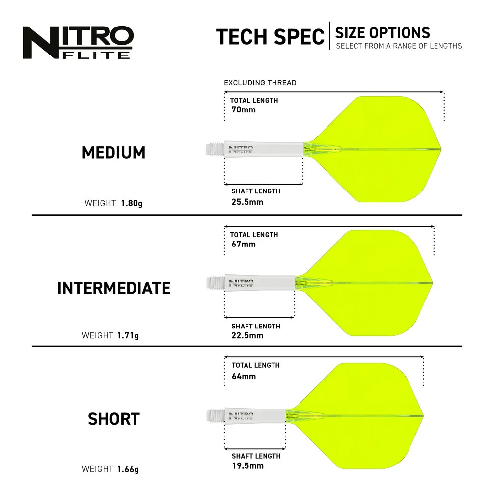 Red Dragon Nitro Flite Solid White and Yellow