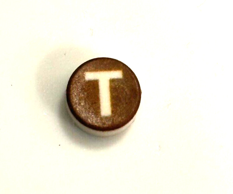 Bar Gun Soda Gun Push Button Flavor Tab Replacement Cap, "T", Brown/White