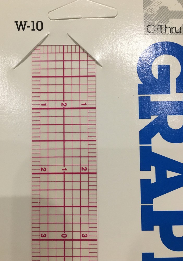 C-Thru Graph Ruler Inch in 16ths- W-10