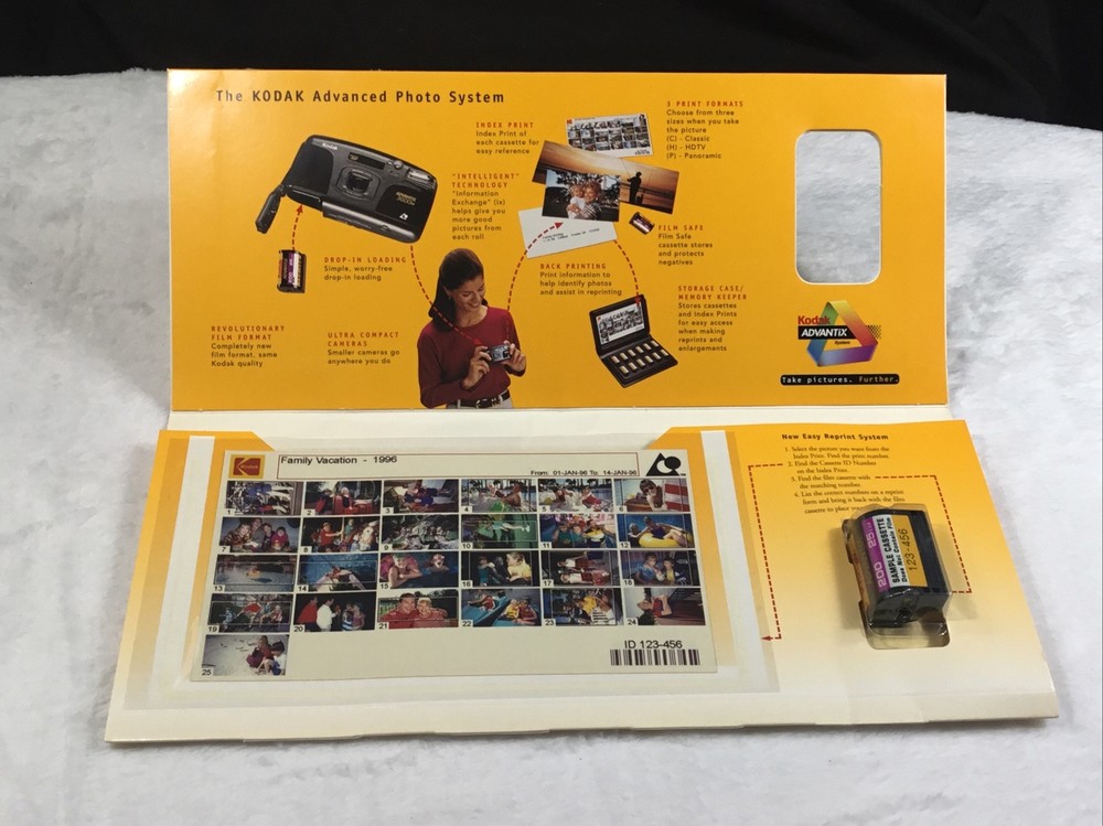 Eastman Kodak Advantix Processing Convention Giveaway Brochure +Sample Cassette
