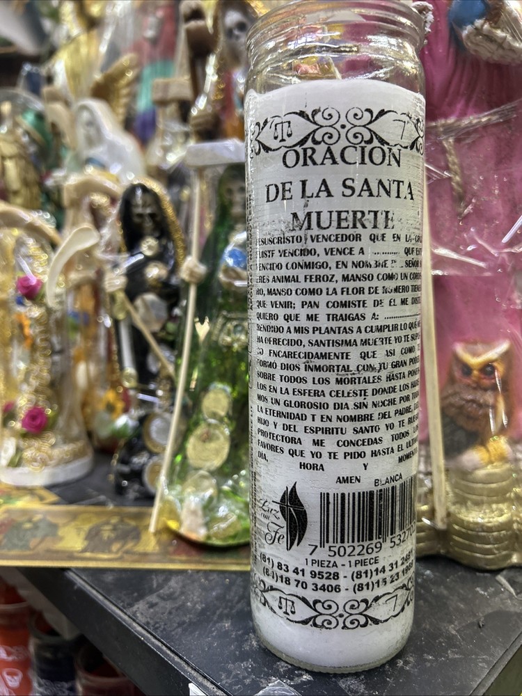 Muerte Blanca Candle 8in