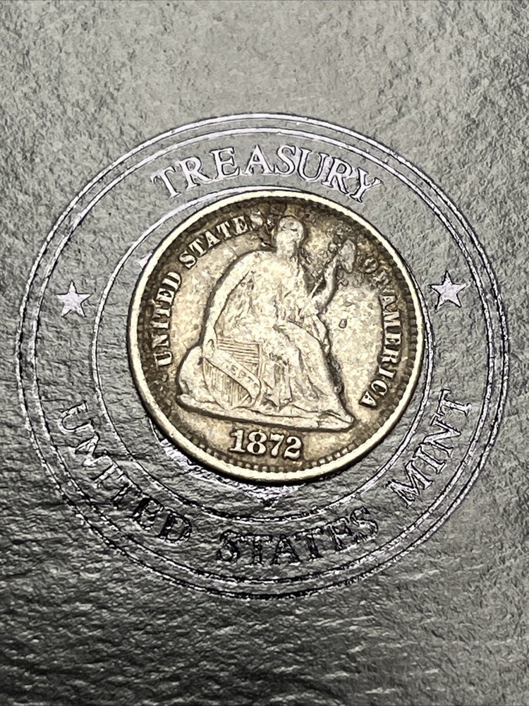 1872 Seated Liberty Silver Half Dime