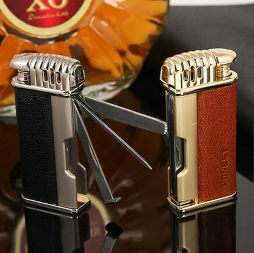 Tobacco Lighter Honest Retro Multi-function Butane Gas W/ Tools, Gift Box