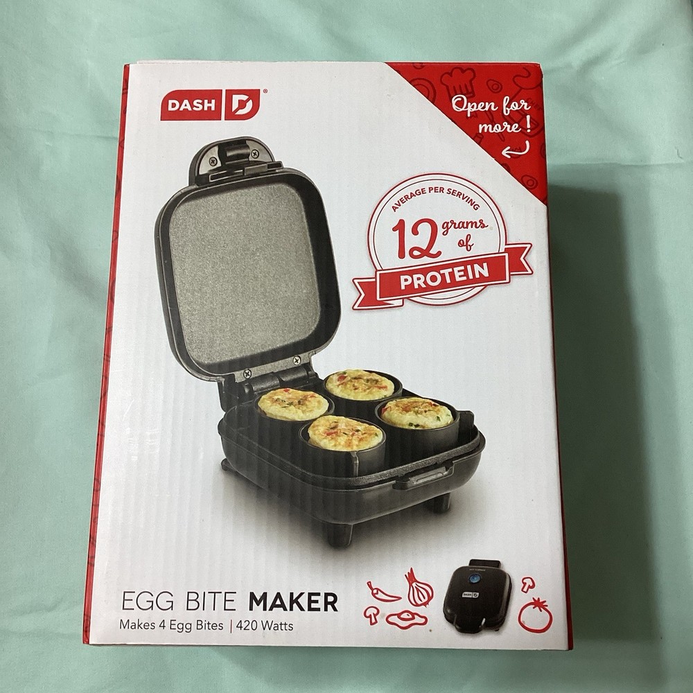 Dash Egg Bite Maker Black  Countertop Egg Cooker New In Box