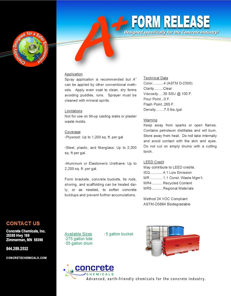 A + Form Release Agent 1 Gallon