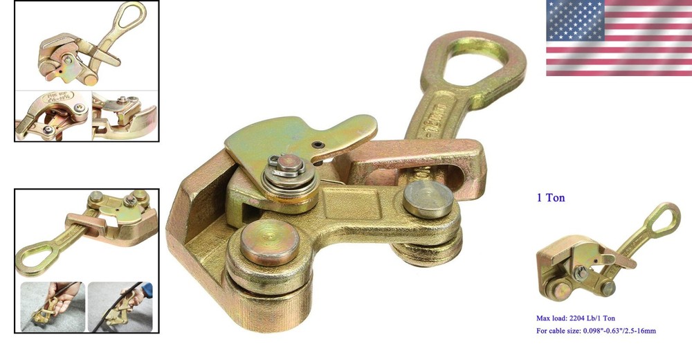 High-Quality Steel Cable Grip Tool for 1 Ton Pulling Capacity - Compact Design