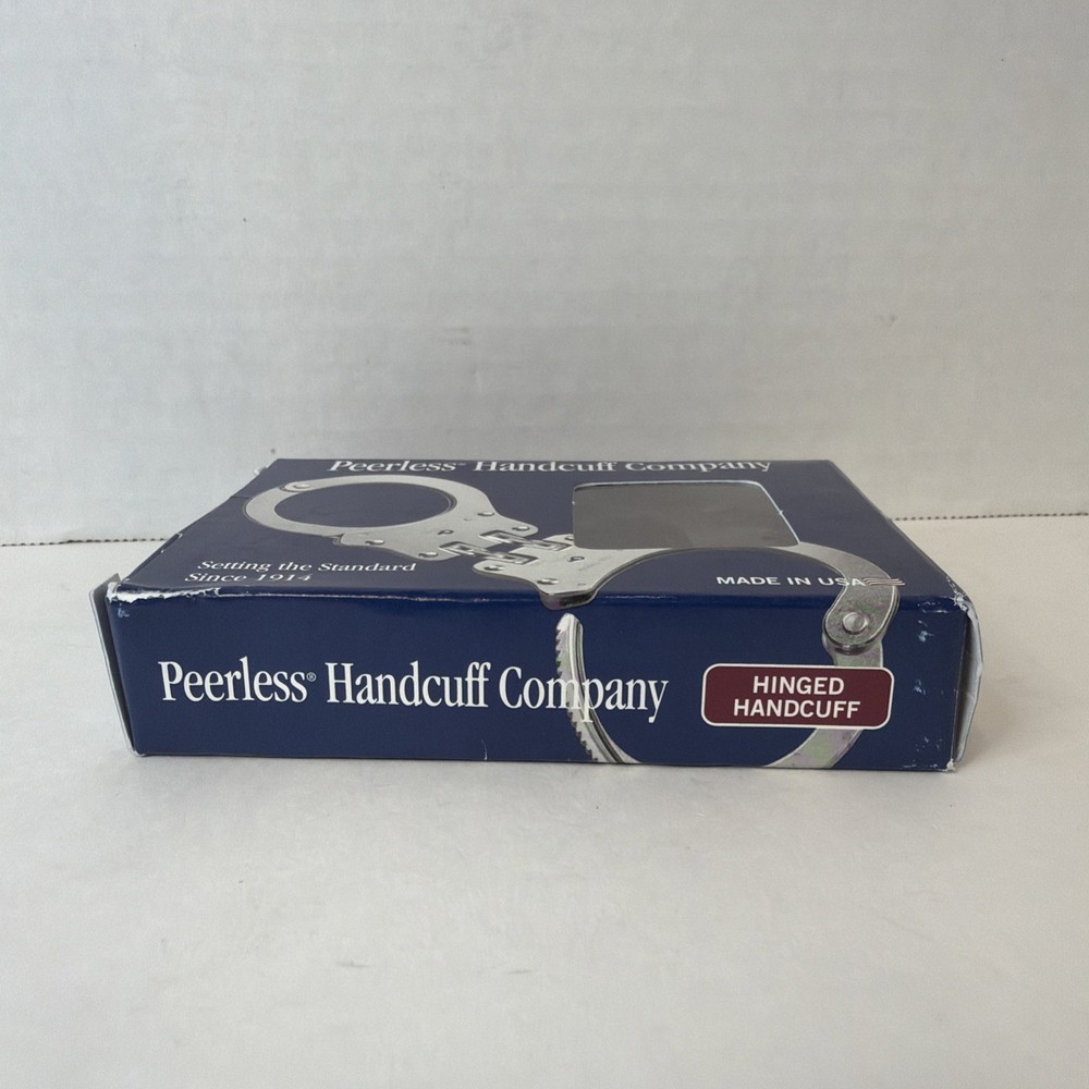 Peerless Model 802C Hinge-Linked Handcuffs & Keys 801P Cuffs Black Oxide New