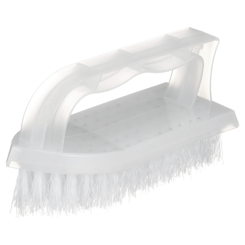 Great Value Iron Handle Multi-Purpose Cleaning Scrub Brush, White, 1 Count