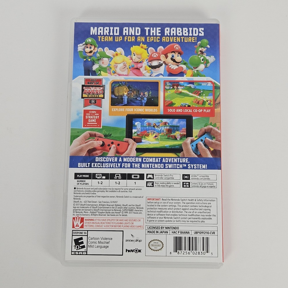Authentic Replacement (CASE ONLY) for MARIO RABBIDS KINGDOM BATTLE - Switch Box