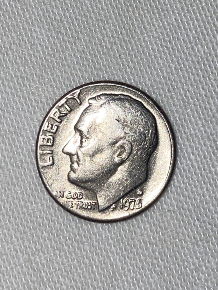 1976 Dime, Extra Leaf, Missing Letter Obverse Error, DD Reverse