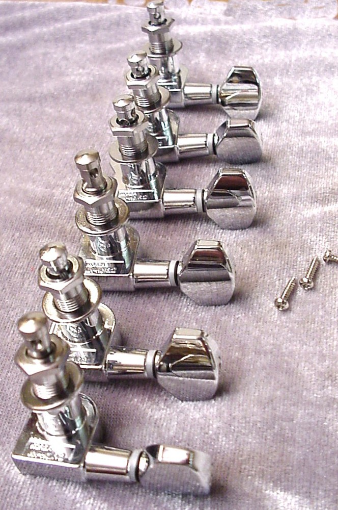 WILKINSON CHROME GUITAR MACHINEHEADS 6 line DOUBLE LOCK - TUNERS