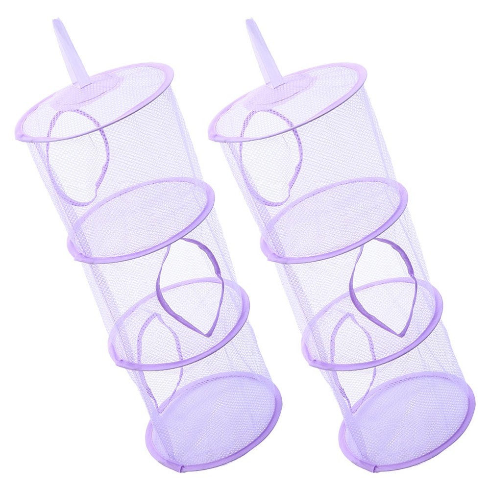 2 Pcs Practical Stuffed Animal Storage Hammocks Foldable Hanging Net