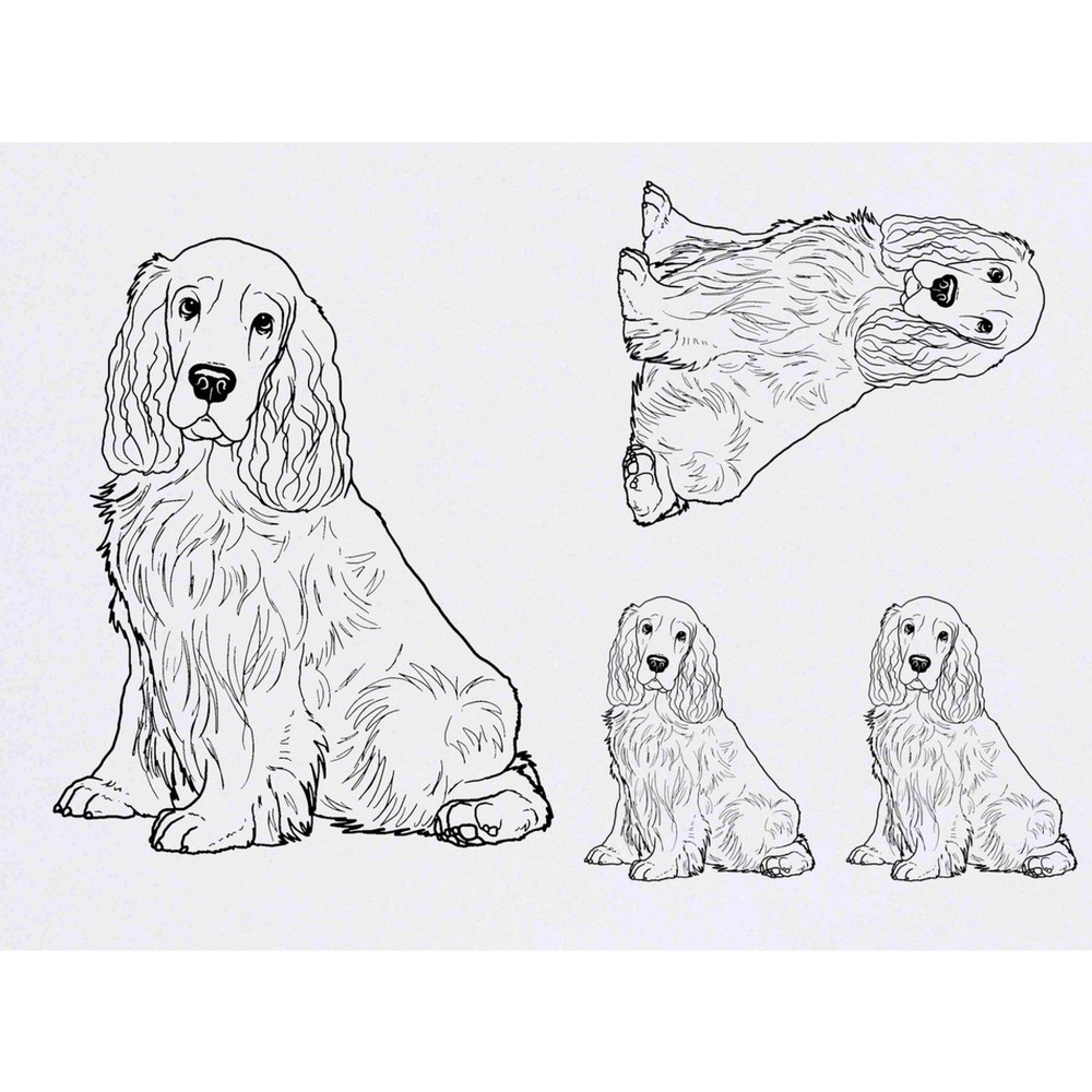 4 x 'Cocker Spaniel' Temporary Tattoos / Transfers (TO00042507)