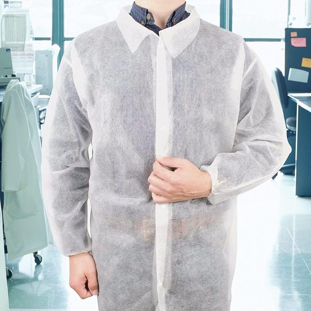 Disposable Polypropylene Coats Disposable Coats 3XL - 5 Pack