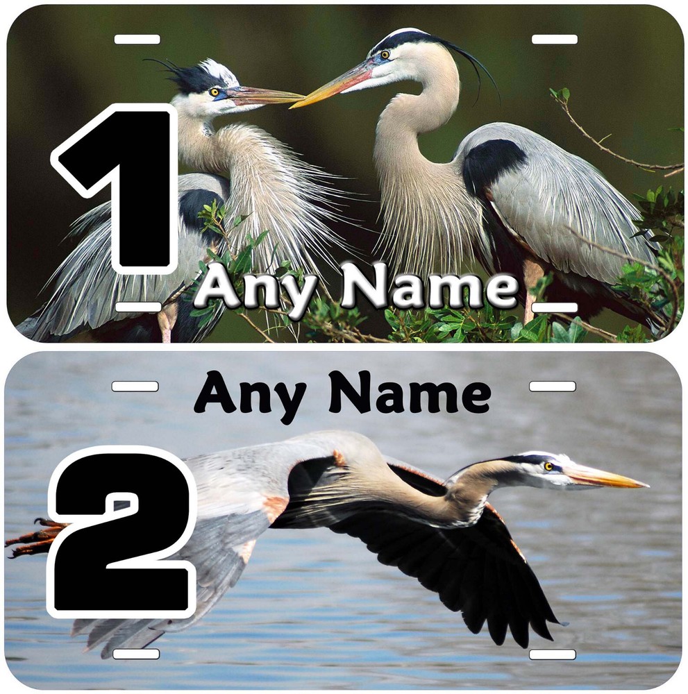 Blue Heron Any Name Personalized Novelty Car License Plate