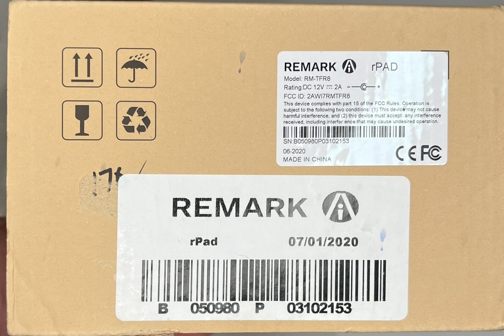 Remark rPAD Automatic Face Recognition Temperature Measurement Scanner Kiosk