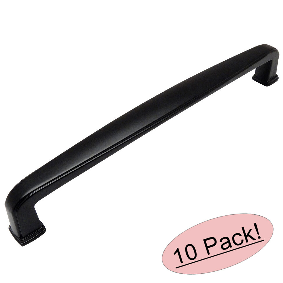 *10 Pack* Cosmas Cabinet Hardware Flat / Matte Black Pulls - #4392-160FB