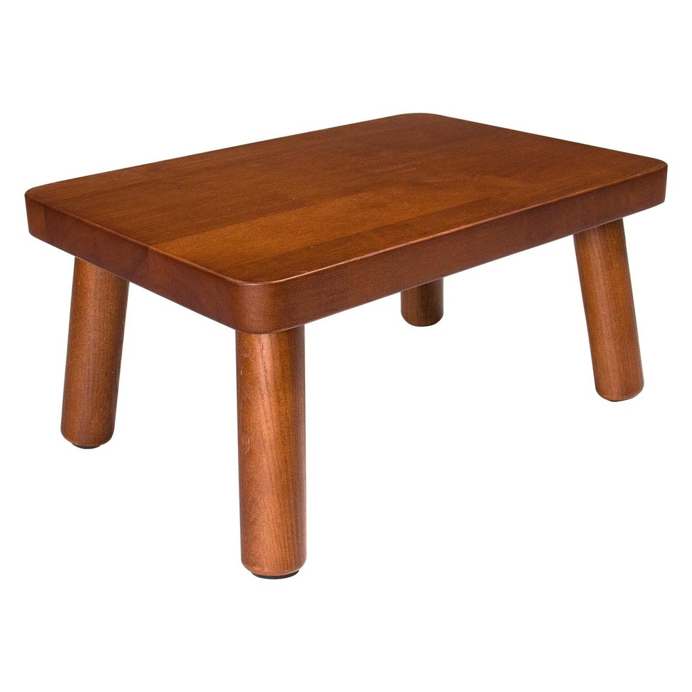 Wooden Step Stool Foot Stool with Non-Slip Mat One Step Stool Small