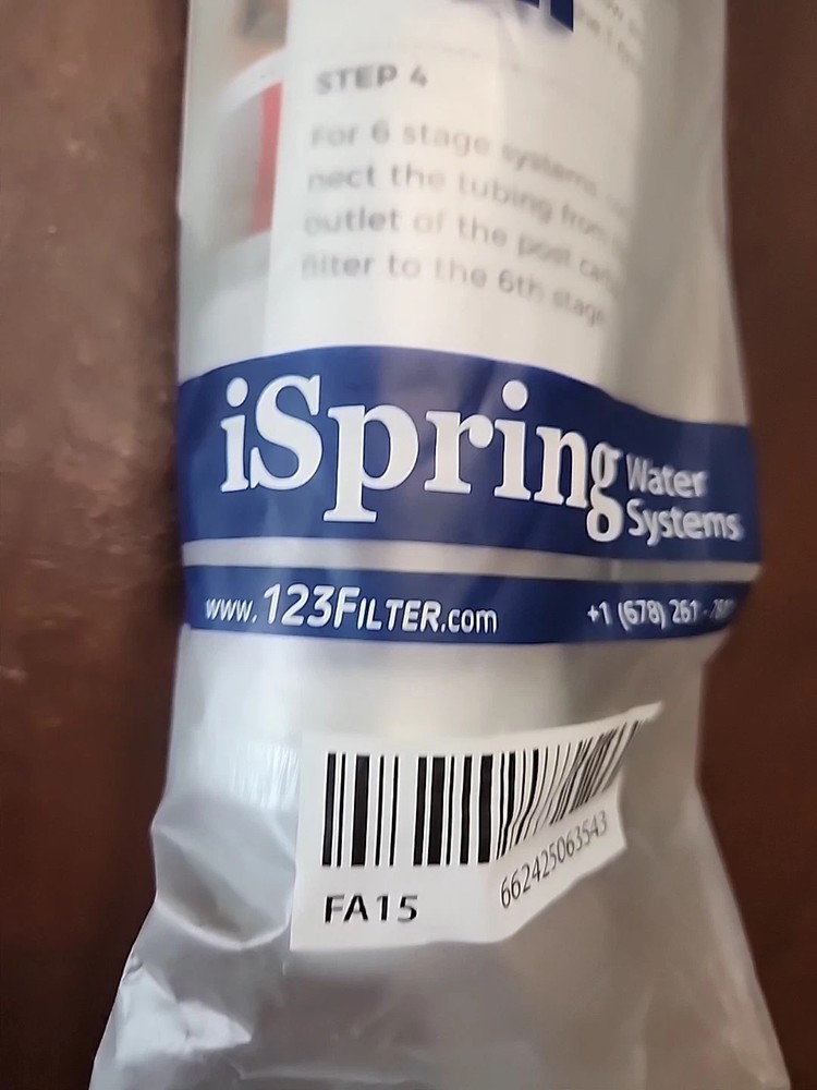 2 Pk iSpring FA15 Alkaline Replacement Water Filter 10" Inline Quick Connect RO