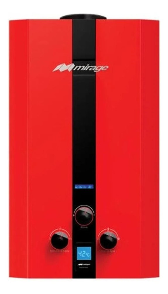MIRAGE TANKLESS WATER HEATER 10 L TWO SERVICES RED COLOR