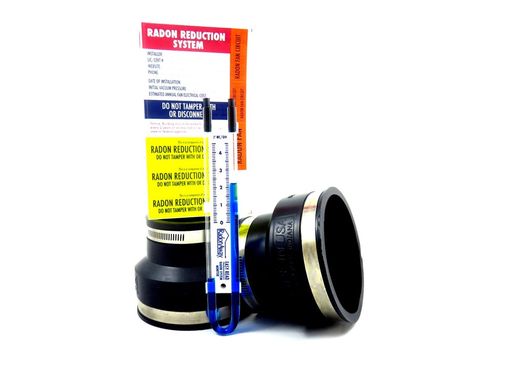 RadonAway RP265 Radon Fan & Install Kit with Dynameter