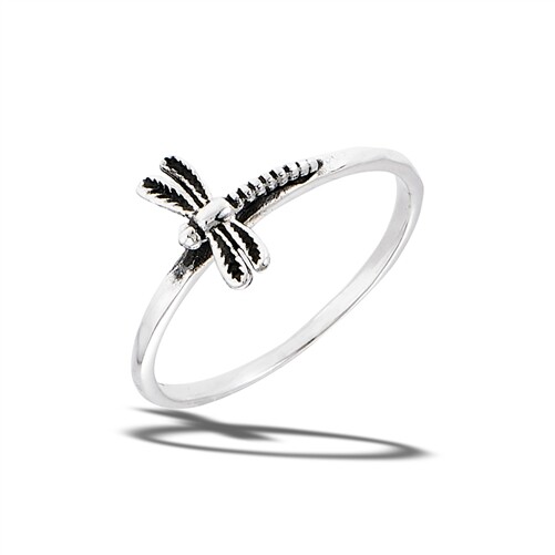 Sterling Silver Dainty Dragonfly Ring