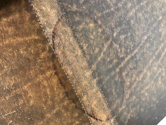 Padfolio/portfolio brown leather type snakeskin edged notebook