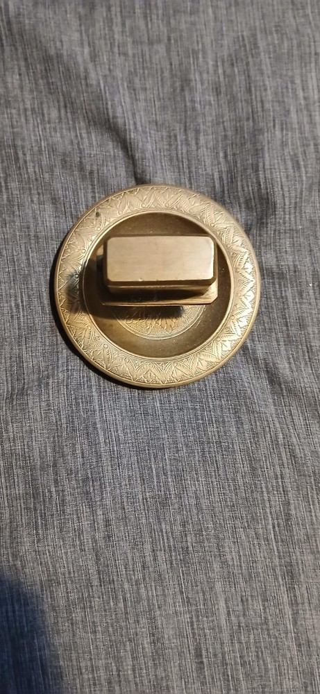 Antique Heavy Brass Matchbox Holder