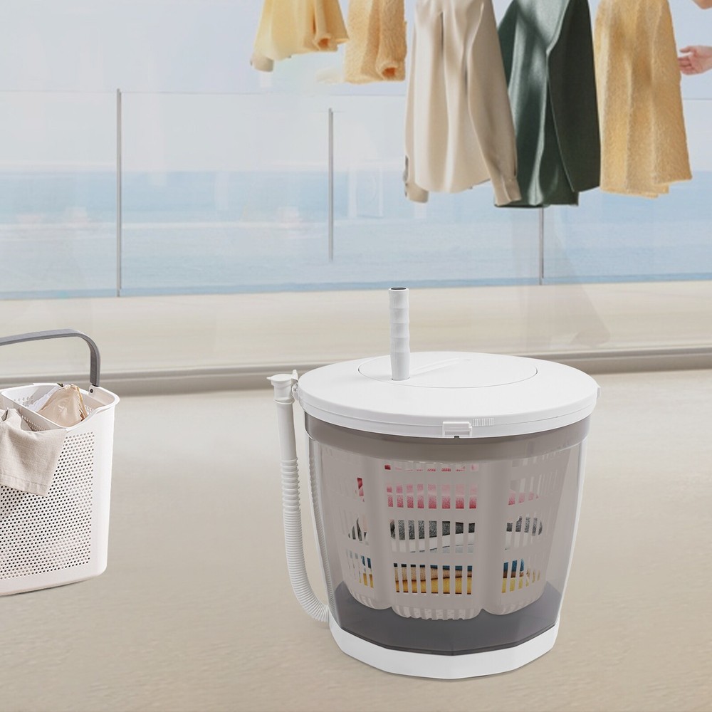 2-in-1 Mini Manual Portable Washing Machine with Spin Dryer Function