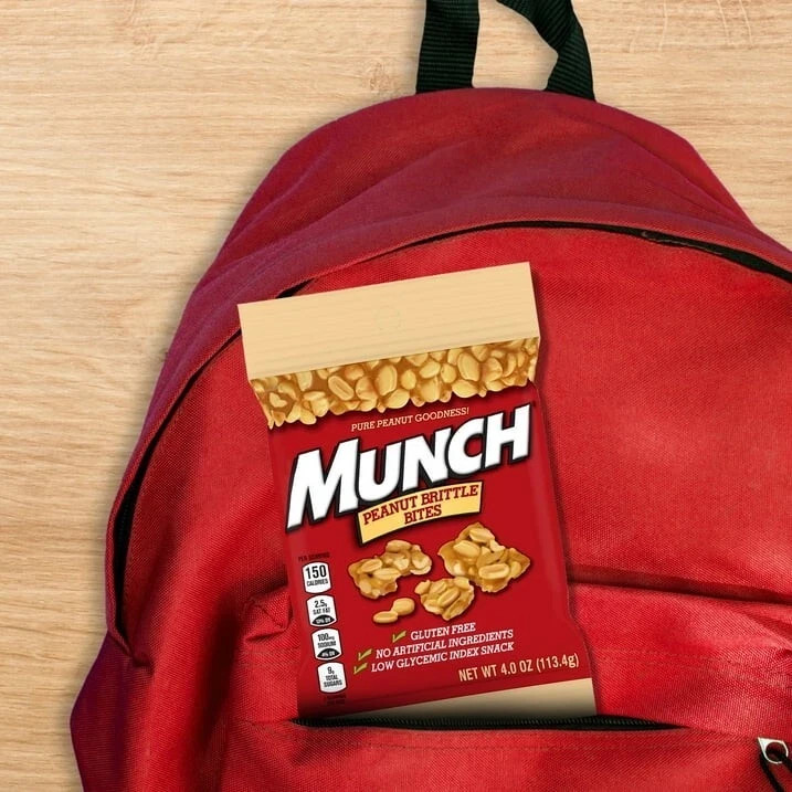 Munch Peanut Brittle Bites - 4.0 Oz Bag (2 pack) FRESH