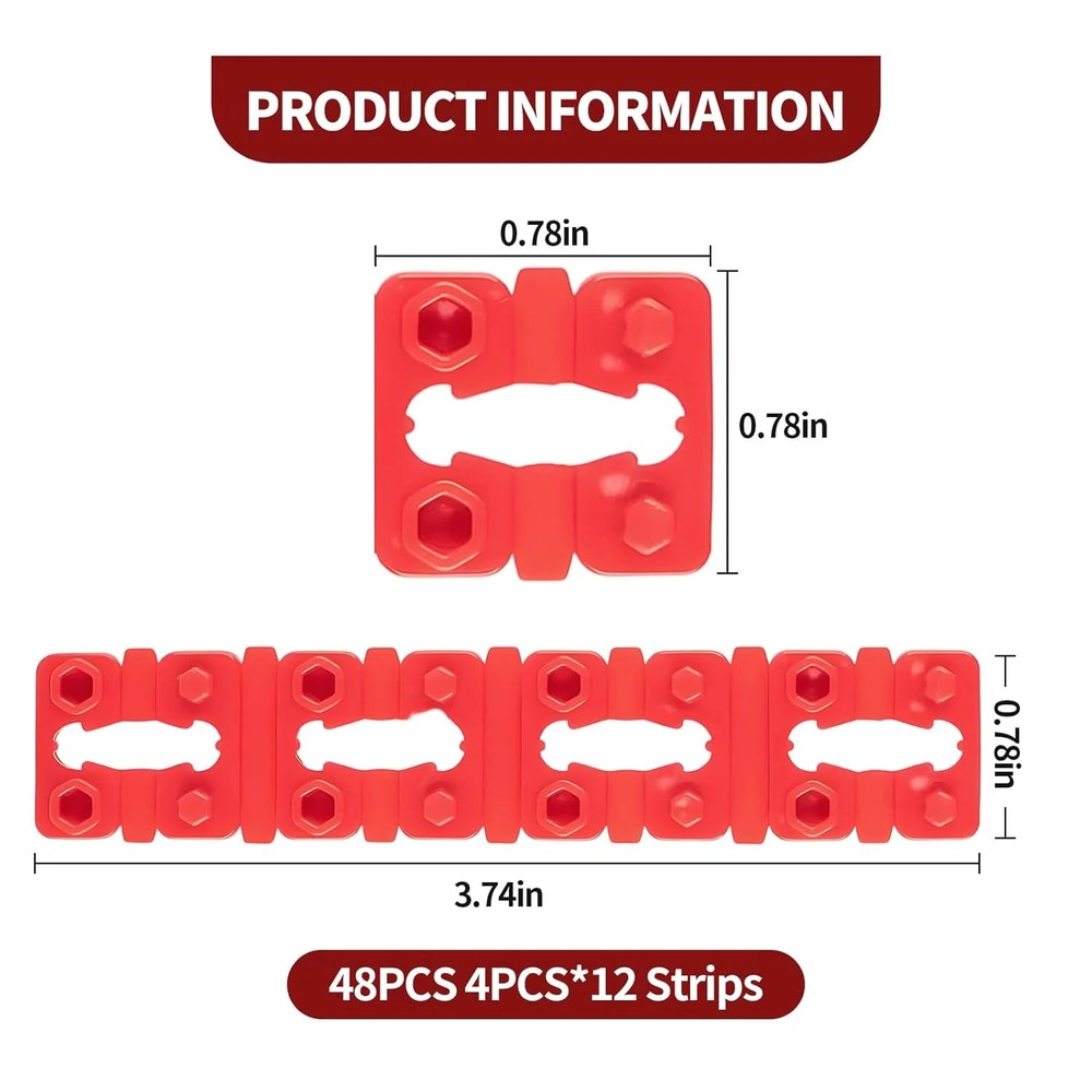 48PCS Outlet Spacers for Electrical Box,Stackable Electrical Outlet Spacers, Til