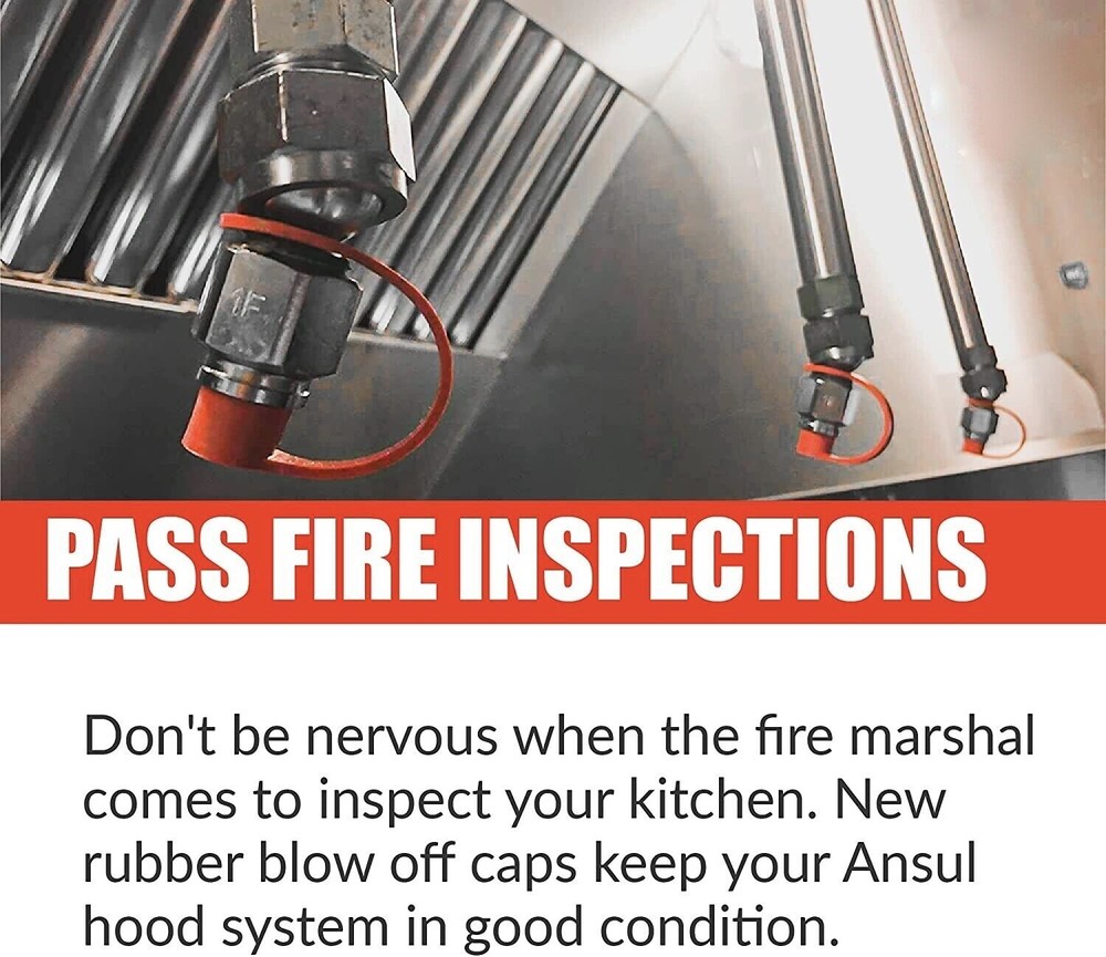 🔥🔥10 PACK FIRE SUPPRESSION SYSTEM RUBBER BLOW OFF NOZZLE CAPS..NEW.🔥🔥