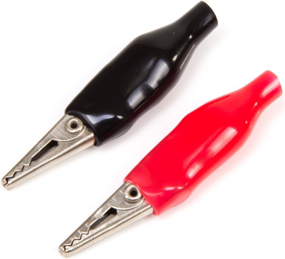Aligator Clips With Insulation | Red | Black | 1/Pack