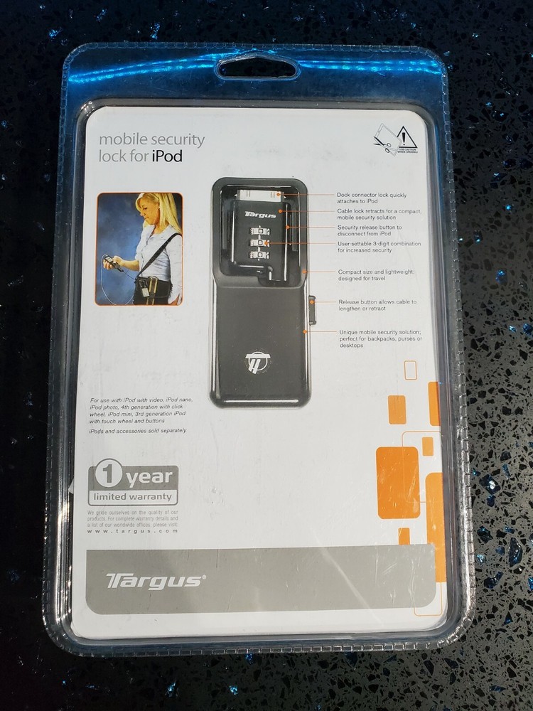 Targus Lock for iPod Mobile Security Lock New Sealed