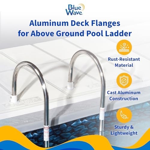 Aluminum Deck Flanges for Above Ground Pool Ladder - Durable & Easy Install - Pa