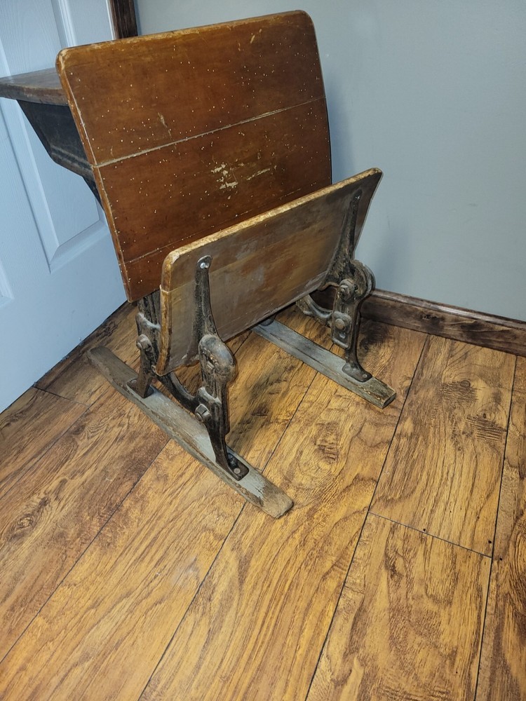 Antique 1970s School Desk